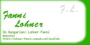 fanni lohner business card